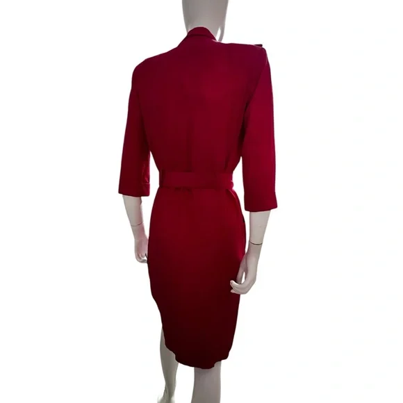 ✨S.L. Petites Hot Pink Belted Shirt Dress - Picture 5 of 9